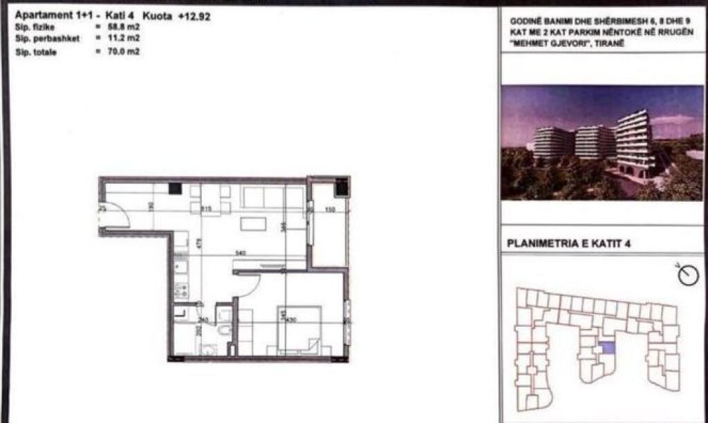 SHITET APARTAMENT 1+1 PASKUQAN 80.000 EURO