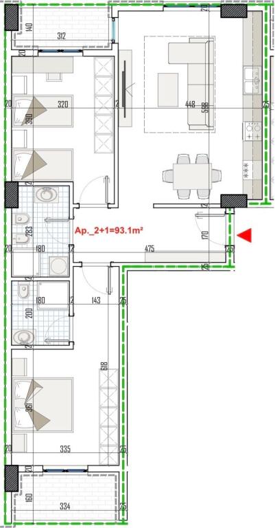 ✨Apartment 2+1+2 for sale | 📍Apollo Residence, Paskuqan