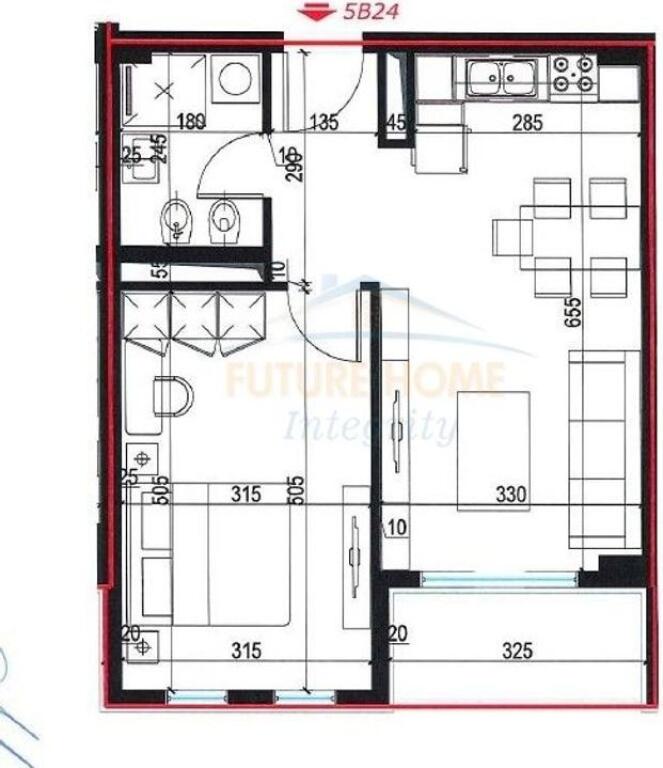 Shitet, Apartament 1+1+Post parkimi, Univers City, Tiranë.