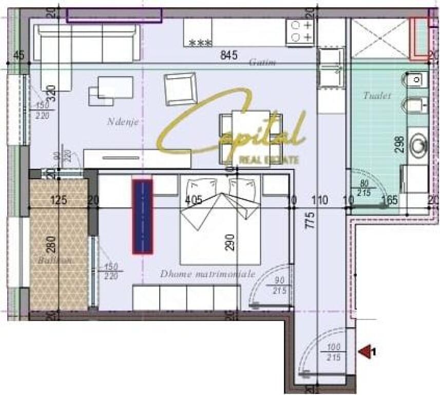 SHITET APARTAMENT 1+1 TIRANA ENTRY 3 82.000 EURO