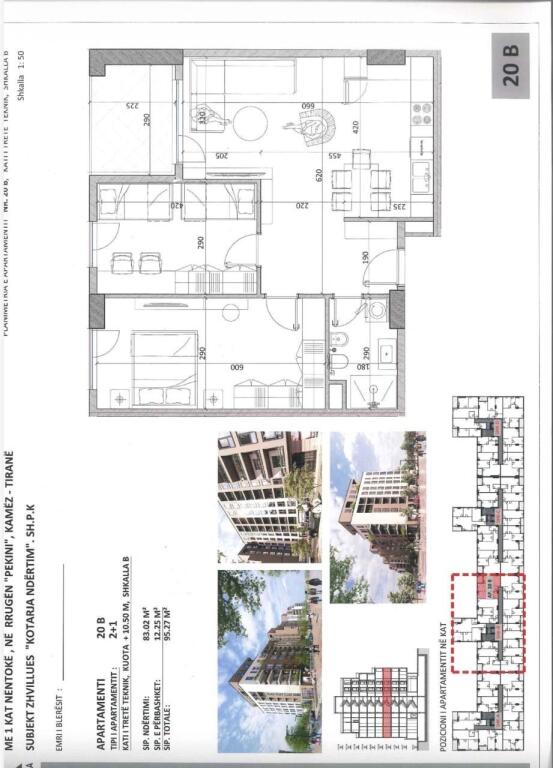 Shiten apartamente në Kamëz – Kompleksi “Venatino”, Rruga Pekinë