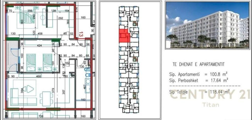 Apartament 2+1 per shitje ne Kamez