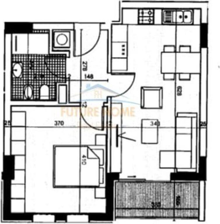 Shitje, Apartament 1+1, Kompleksi Univers City, Tiranë.
