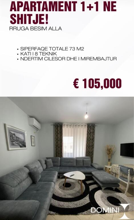 Apartament 1+1 Ne Shitje ne Misto mame, Rruga Besim Alla