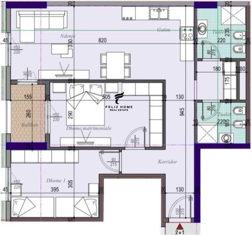 SHITET APARTAMENT 2+1 LAPRAKE 150.000 EURO