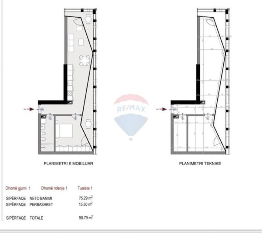 Apartament 2+1+2 , zona e Pazarit të Ri