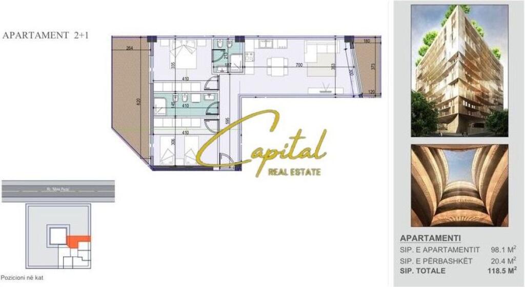 AMBIENT BIZNESI ME QERA 120 M2 KOMPLEKSI GOLDEN TOWER 1.200 EURO