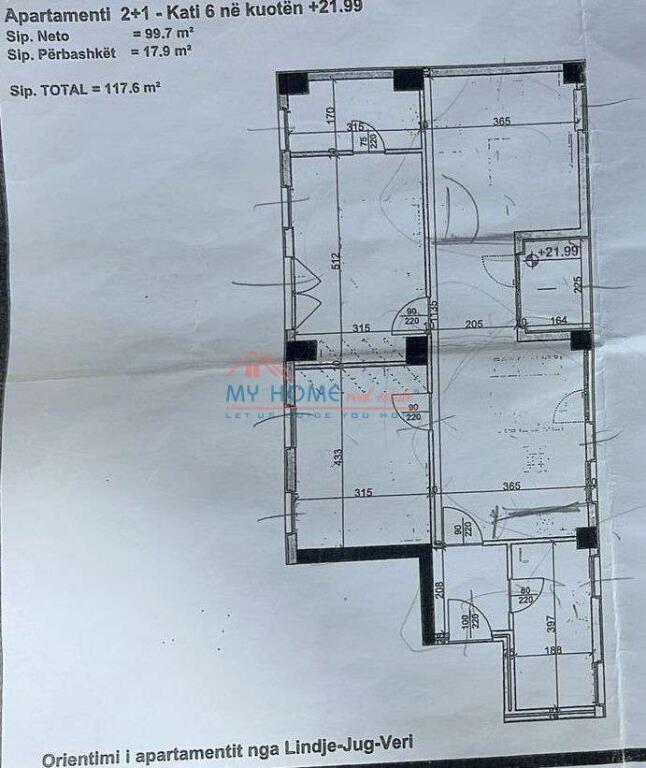 Apartament 2+1 ne shitje Kompleksi Aura ne Tirane