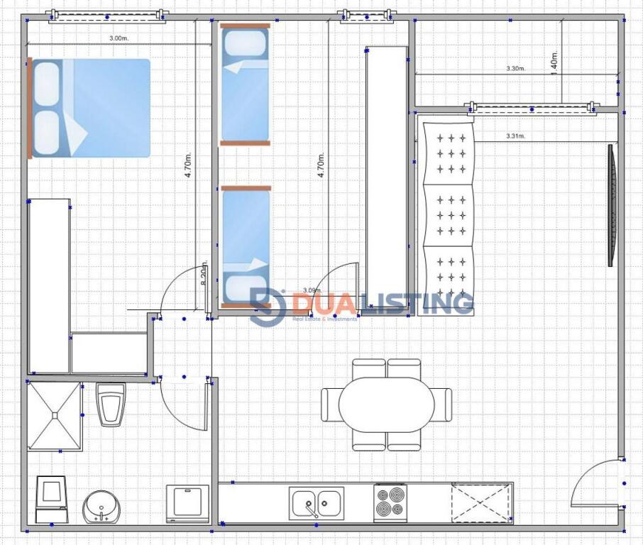 Shitet Apartament 2+1 në Rezidencën “Park Houses”, Mjull Bathore (pranë TEG)