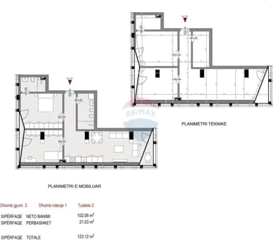 Apartament 2+1+2 — , zona e Pazarit të Ri