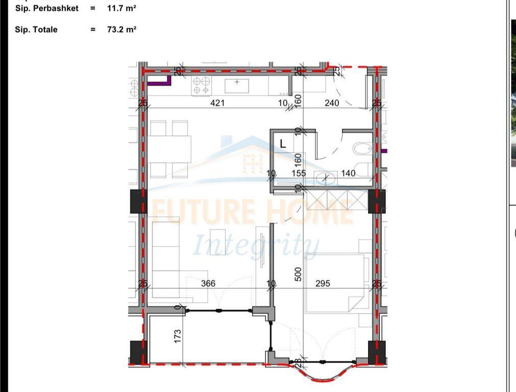Shitet, Apartament 1+1, Kompleksi Aluna, Tiranë.