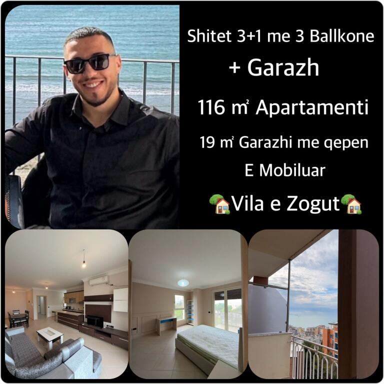 🏡 SHITET 3+1 me 3 ballkone + GARAZH   📍VILA ZOGUT ,Durres