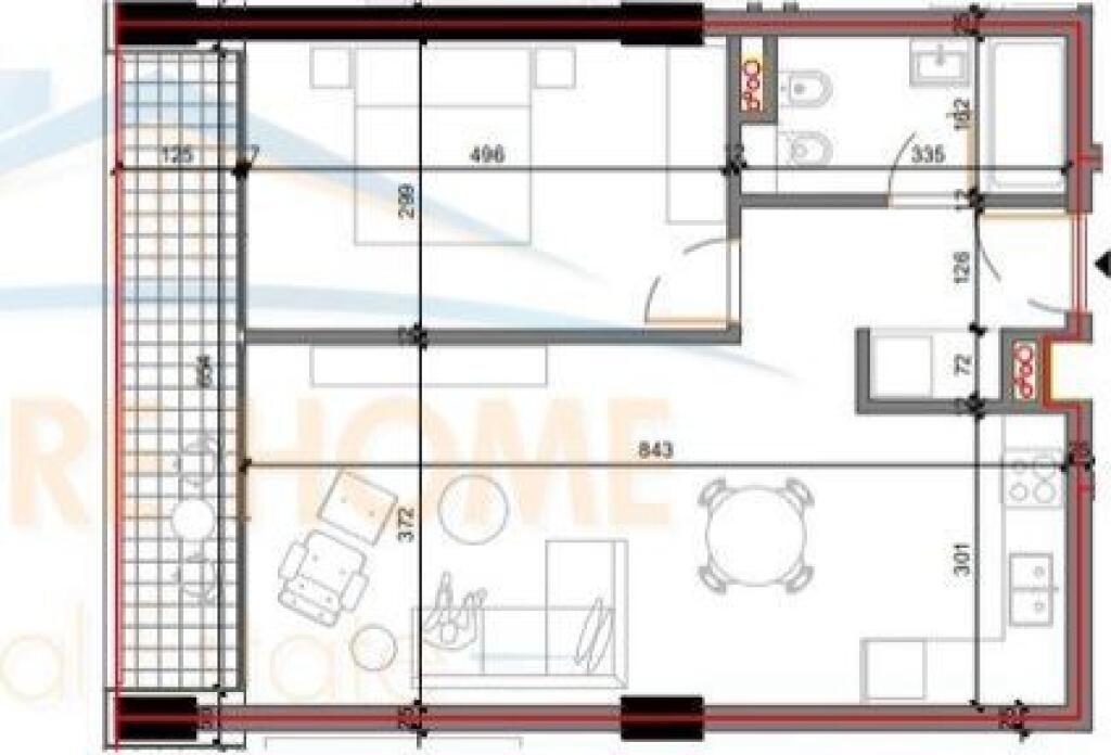 Shitet, Apartament 1+1, Forest Residence, Shkoze, Tirane.