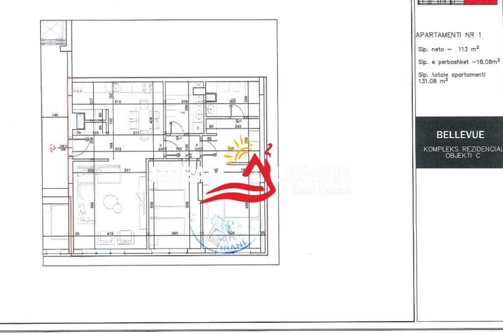 Apartament 2+1+2 Ne Shitje Te Xibraku (ID 41212131)