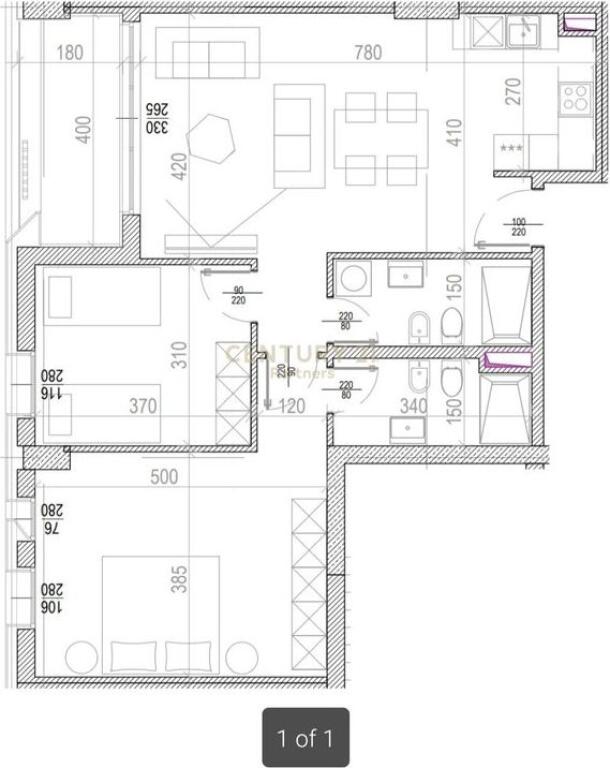 Apartment 2+1+2 for sale near Globe, Riverside Residence