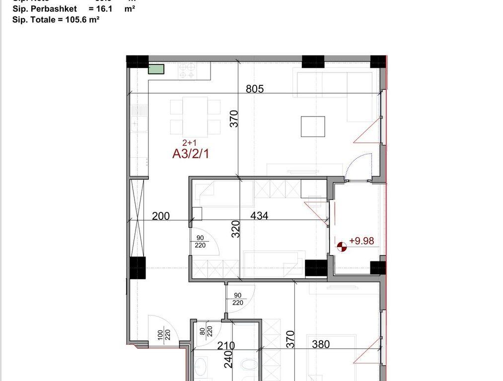 in vendita Appartamento 2+1 al Complesso Aura in Via Dritan Hoxha