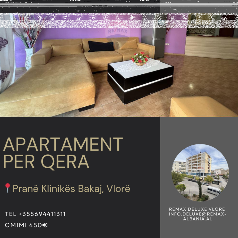 Apartament 2+1+2 me Qira
