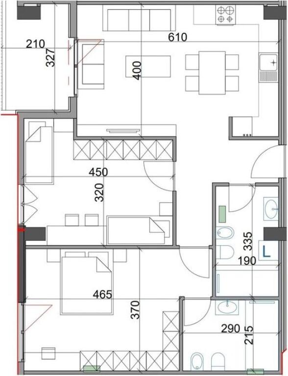 vendiamo appartamento 2+1+2 nel Complesso Aura in Via Dritan Hoxha
