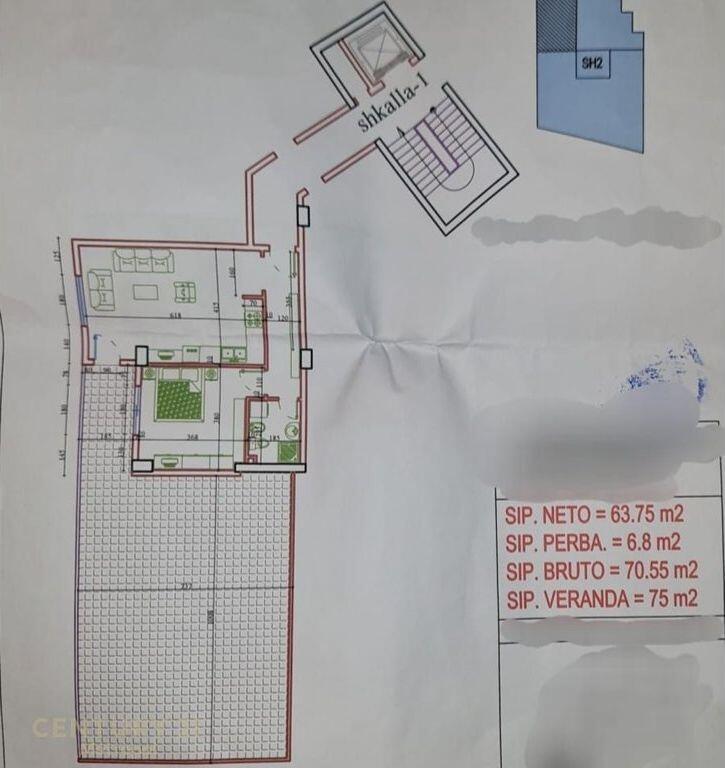 SHES APARTAMENT 1+1 ME VERANDE-KOMPLEKSI FRATARI!