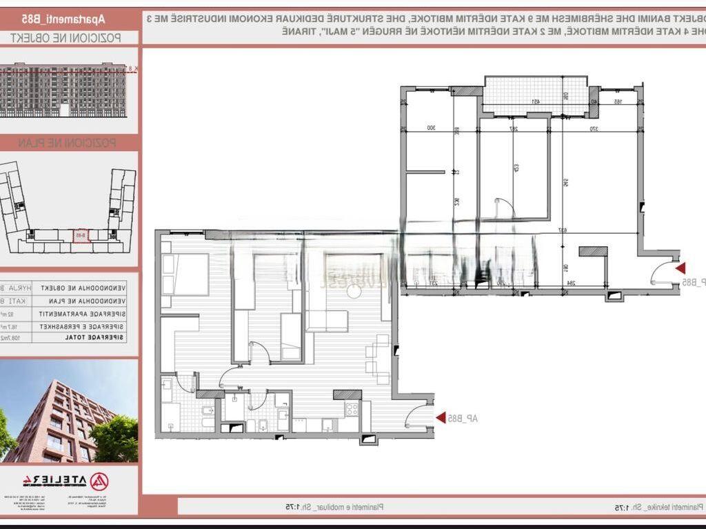 RRUGA 5 MAJI, SHESIM APARTAMENT 2+1+2 . 174,000 €