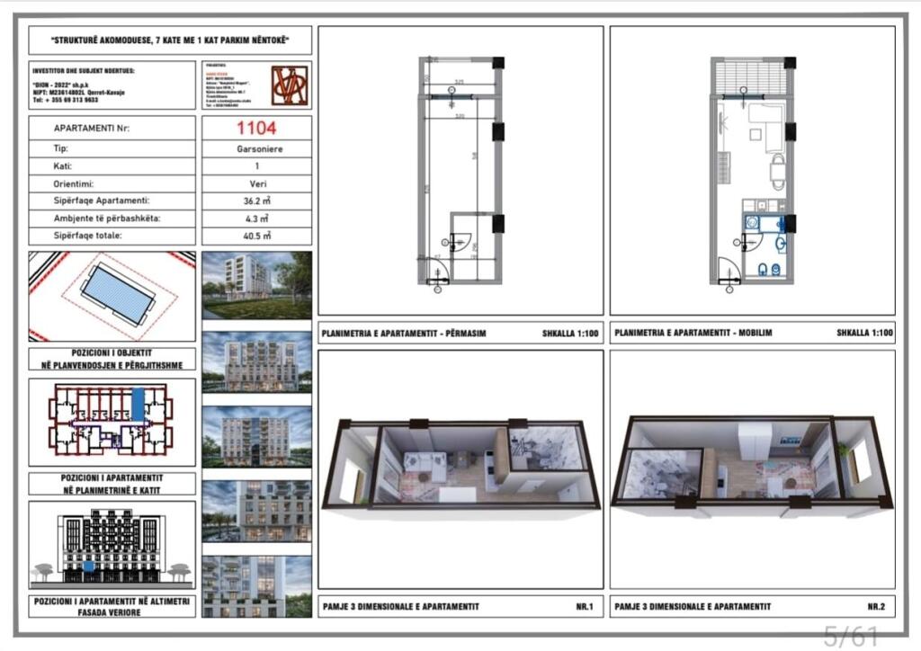 SHITET GARSONIER MALI I ROBIT, DURRES 48000 EURO