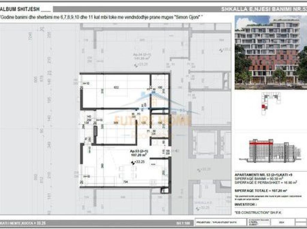 Shitet, Apartament 2+1+2, Mei’s Garden Residence, Ish Fusha e Aviacionit, Tirane