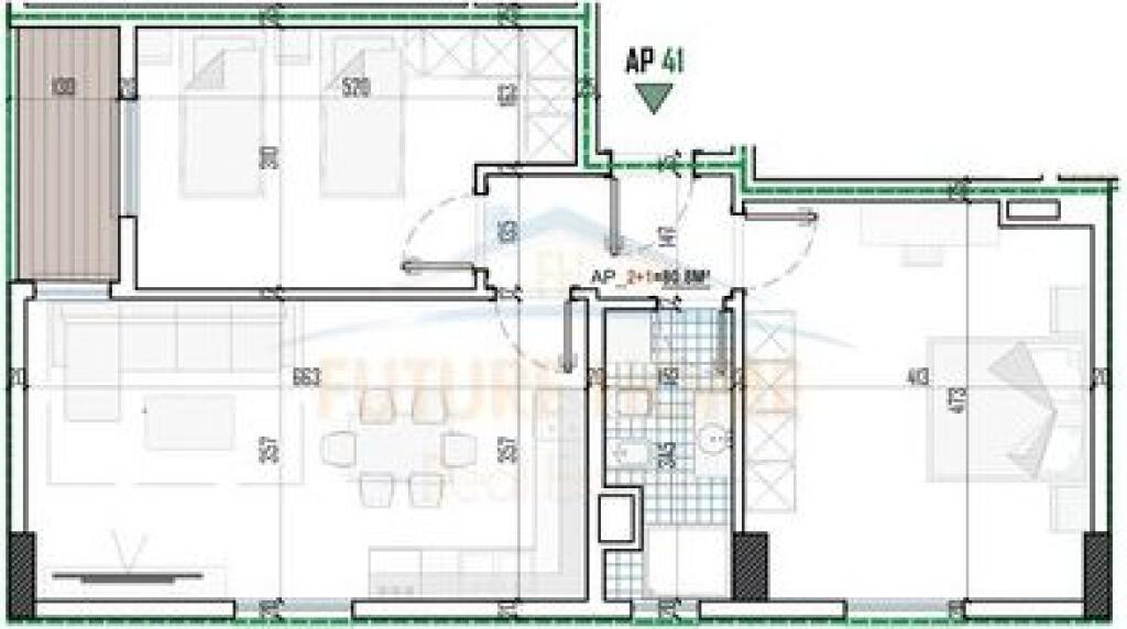 Shitet, Apartament 2+1, Paskuqan, Tiranë