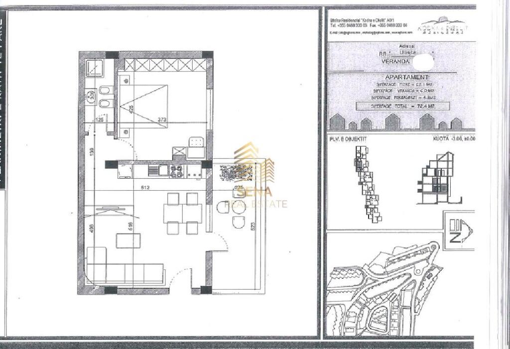 Shitet, Apartament 1+1+blk, Rezidenca ”Kodra e Diellit 1”, 170,000 Euro