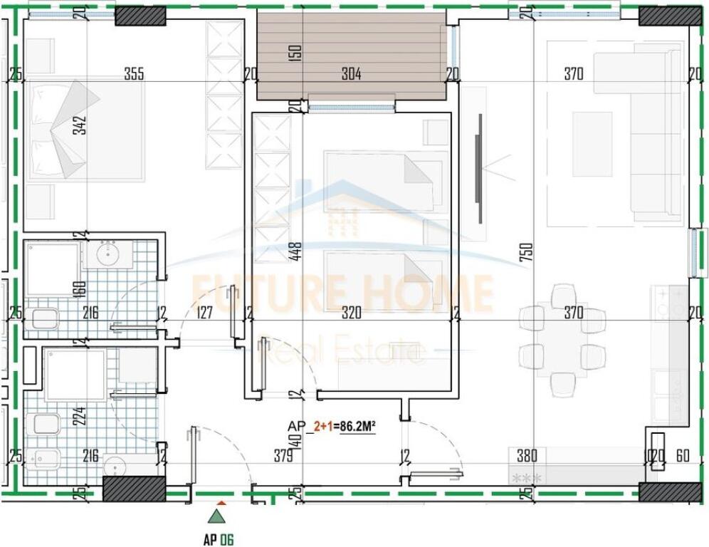 Shitet, Apartament 2+1+2, Paskuqan, Tiranë