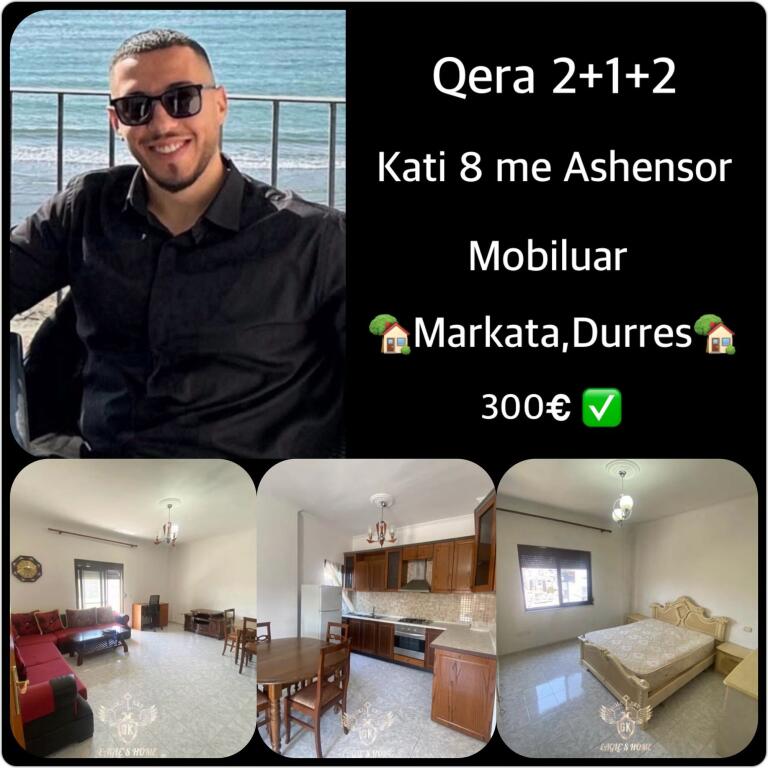 APPARTAMENTO IN AFFITTO 2+1+2 con balcone  💰 Prezzo: 300€ / Mese netto📍 Posizione: Mercato Frutta e Verdura Durazzo