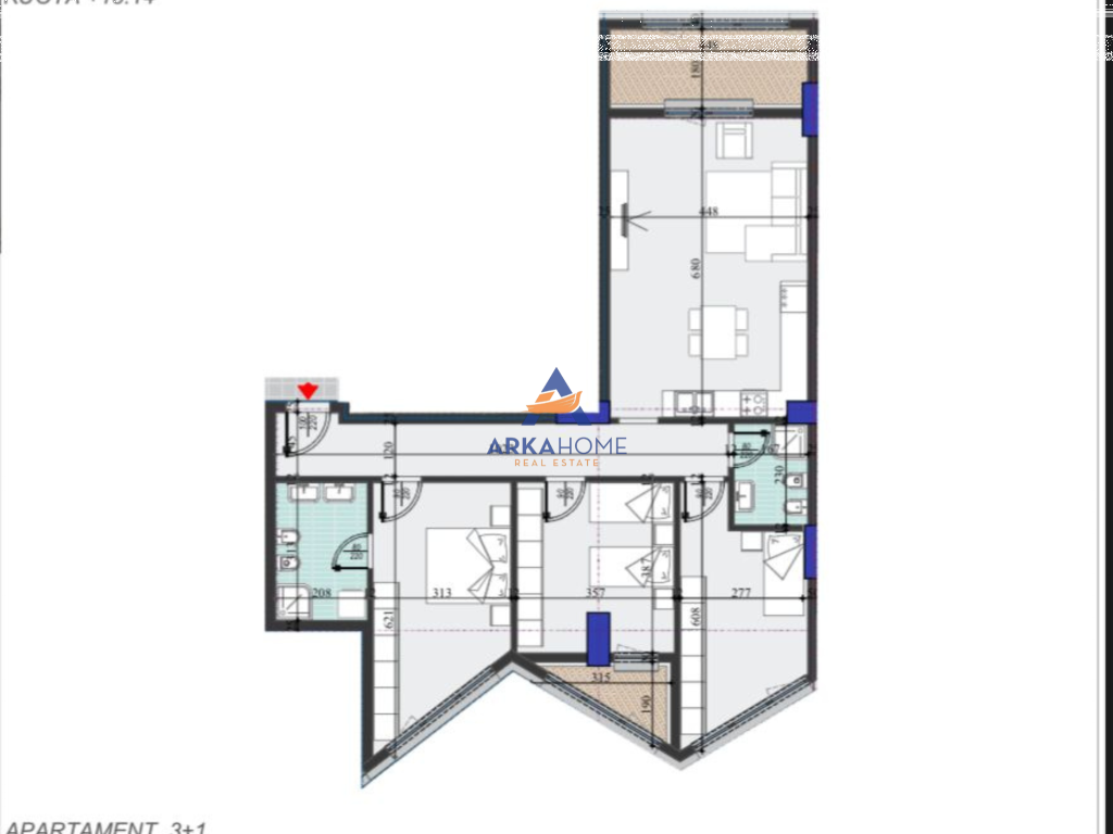 SHITET APARTAMENT 3+1 "RRUGA DRITAN HOXHA" 245000 EURO