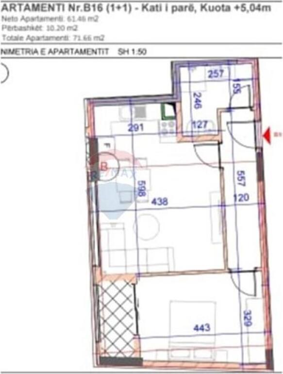 Apartament për Shitje 1+1 Rruga Jordan Misja