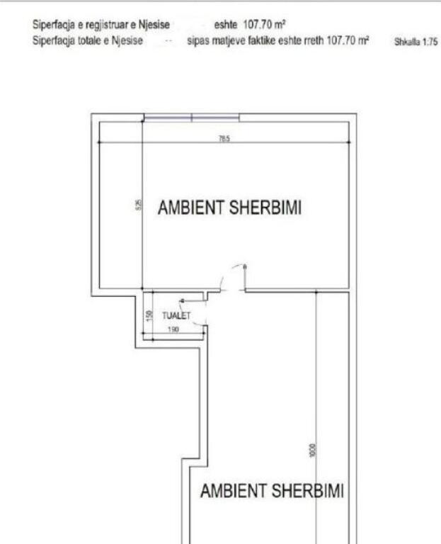 AMBIENT KOMERCIAL PER SHITJE NE ZONEN E PAZARIT TE RI