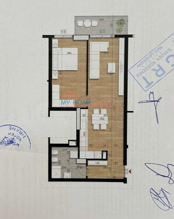 Apartament 1+1 ne Shitje te Ish Fusha e Aviacionit Tirane