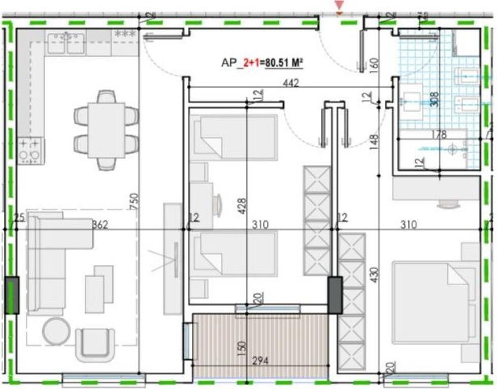 !! SHITET !! Apartament 2+1 ne Kamez.