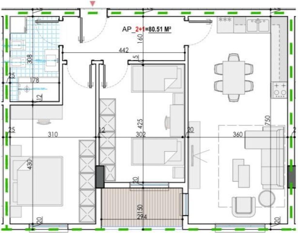 !! SHITET !!  Apartament 2+1 ne Kamez.