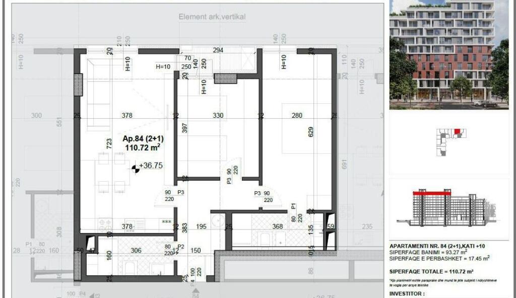 VENDESI APPARTAMENTO 2+1 FUSHA E AVIACIONIT 170.500 EURO