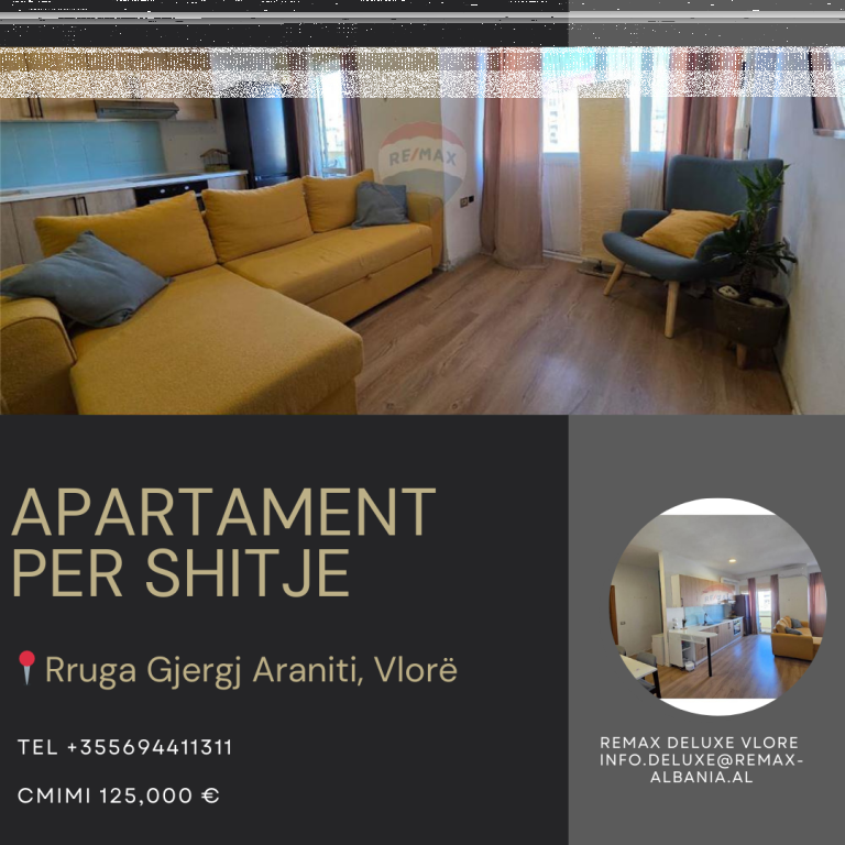 APARTAMENT 1+1 NË SHITJE
