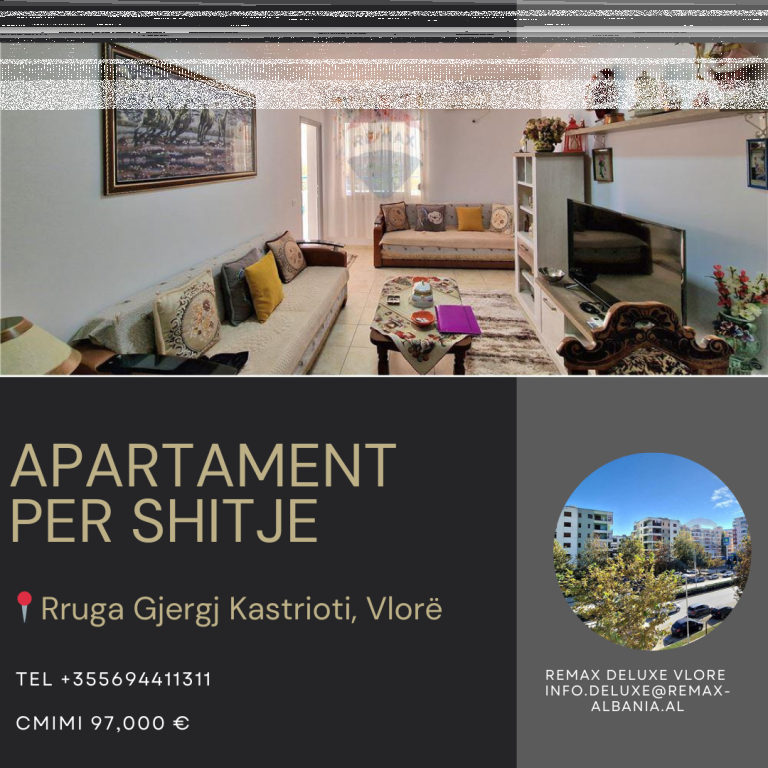 Apartament 1+1 me Verandë në Shitje, Vlorë