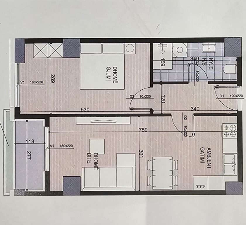 Shesim Apartament 2+1+2 ne nje projekt ne ndertim - Ish Fusha Aviacionit!