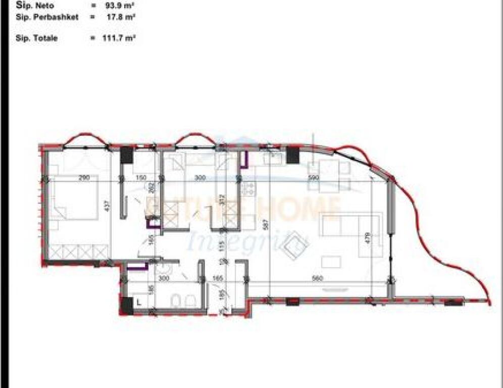 In vendita, Appartamento 2+1+2, Complesso Aluna, Tirana