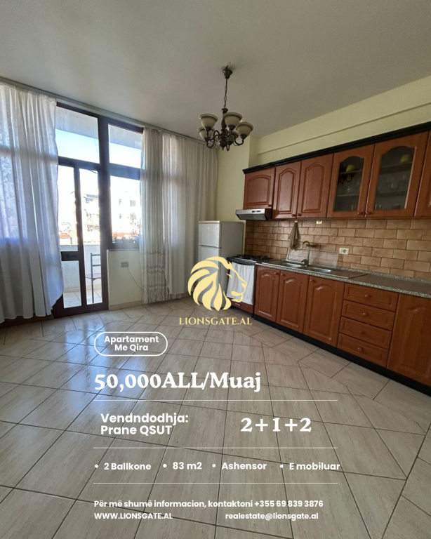 🏢 APARTAMENT ME QIRA – PRANË QSUT