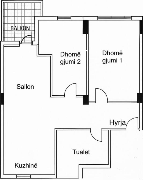 Qira Apartament 2+1, pallati EkoMarket, Yzberisht