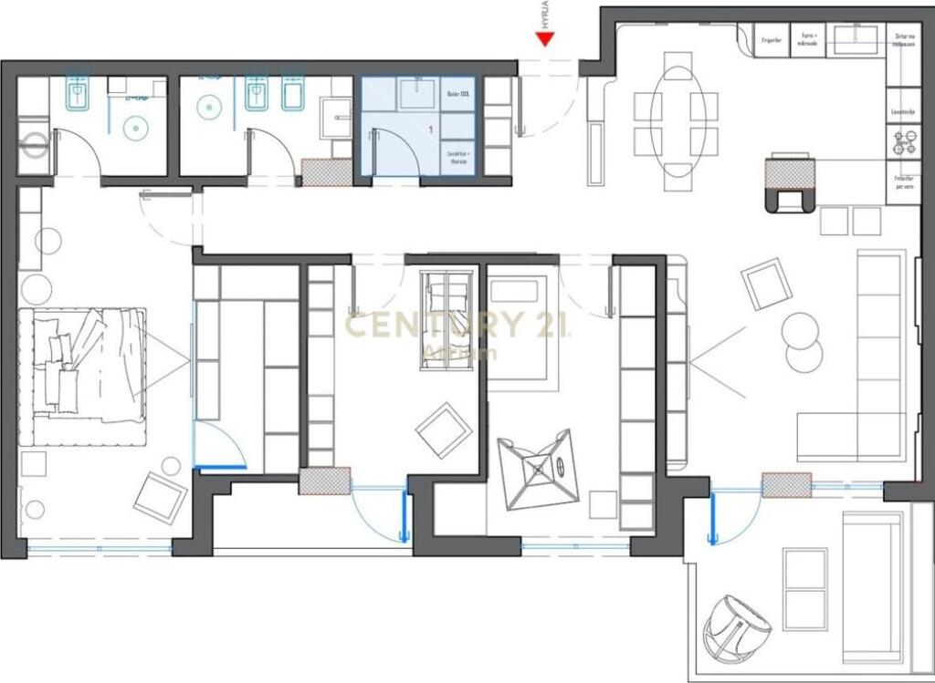 SHITET APARTAMENT 3 + 1 + 2 TEK KODRA E DIELLIT 2 !