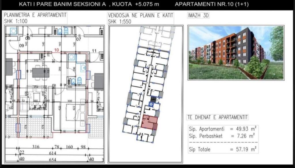 OKAZION Shitet apartament 1+1 Paskuqan