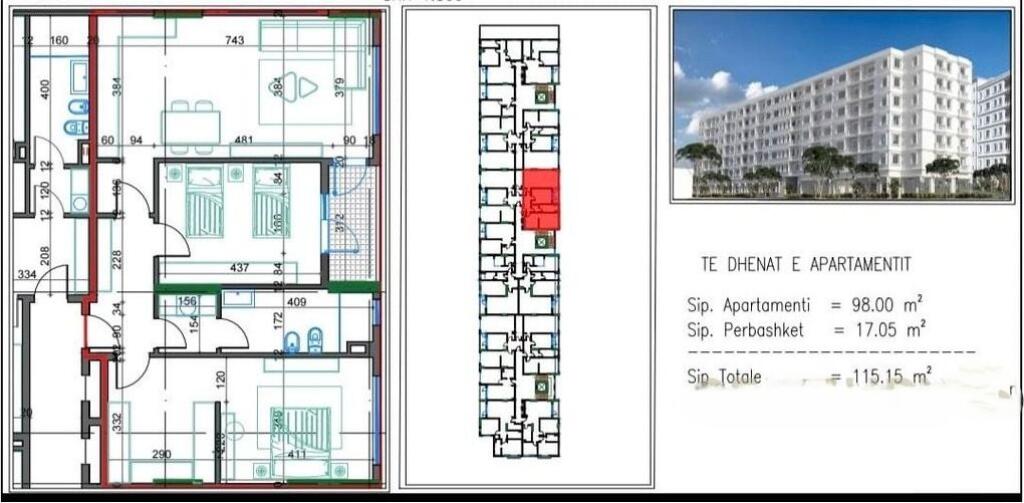 appartamento in vendita 2+1 a Kamez