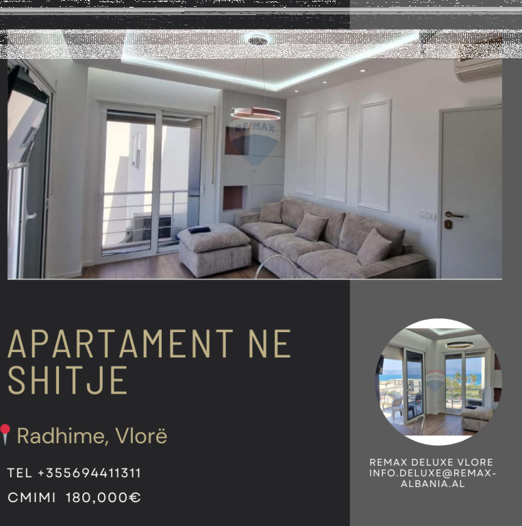 Apartament 1+1 me pamje nga Deti