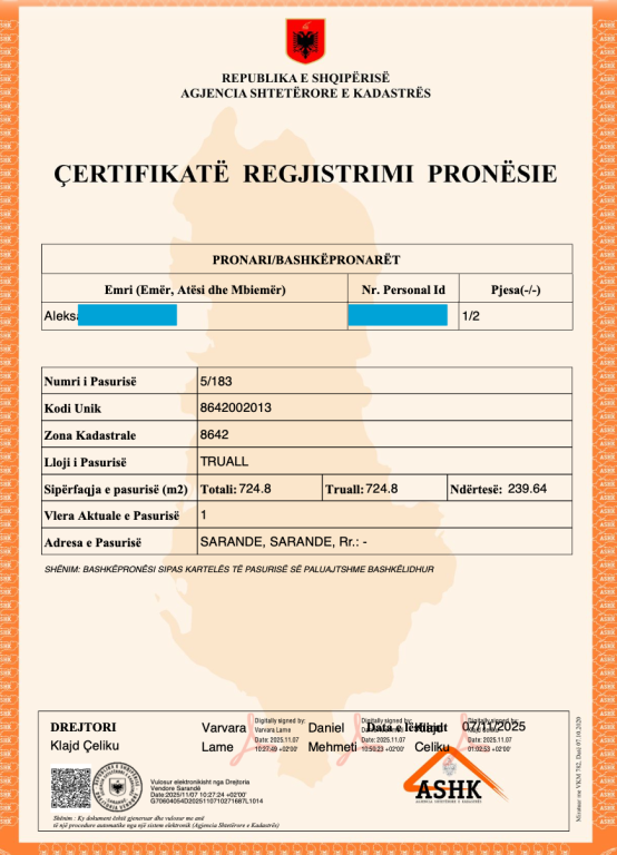 Terreno in vendita Saranda