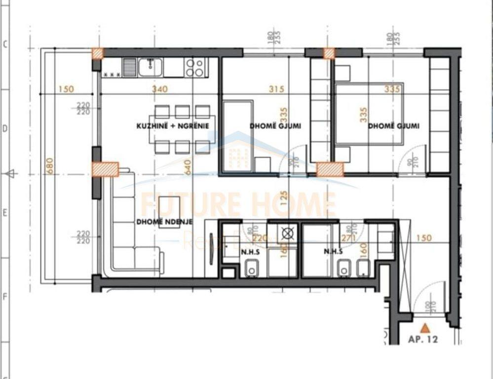 FOR SALE, APARTMENT 2+1+2, MIVITA RESIDENCE, TIRANA.