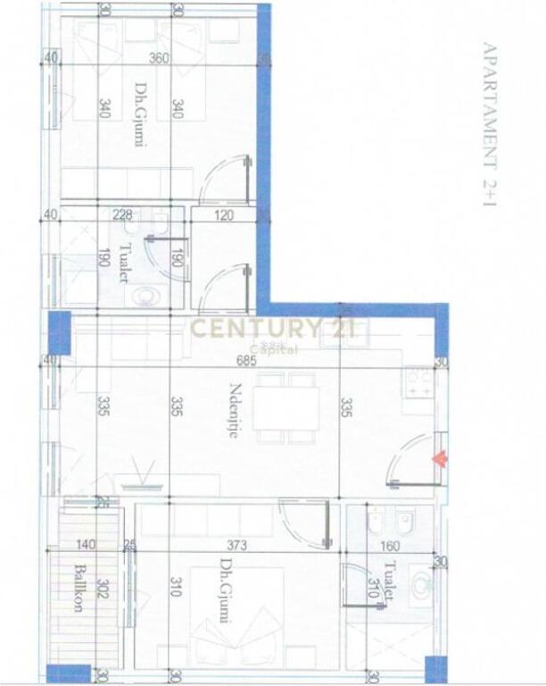 Shesim apartament 2+1+2 tek Tirana Entry!